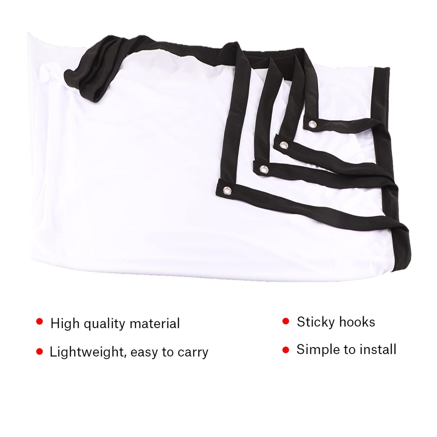 Zopsc Pantalla de portátil Pantalla de proyección de Cortina de de 60-100 Pulgadas portátil Plegable sin Pliegue en 4: 3, para películas(100 Pulgadas)