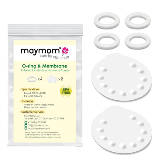 Piezas de Repuesto para Extractor Manual Medela Harmony Maymom Blanco 4 Juntas Tóricas y 2 Membranas