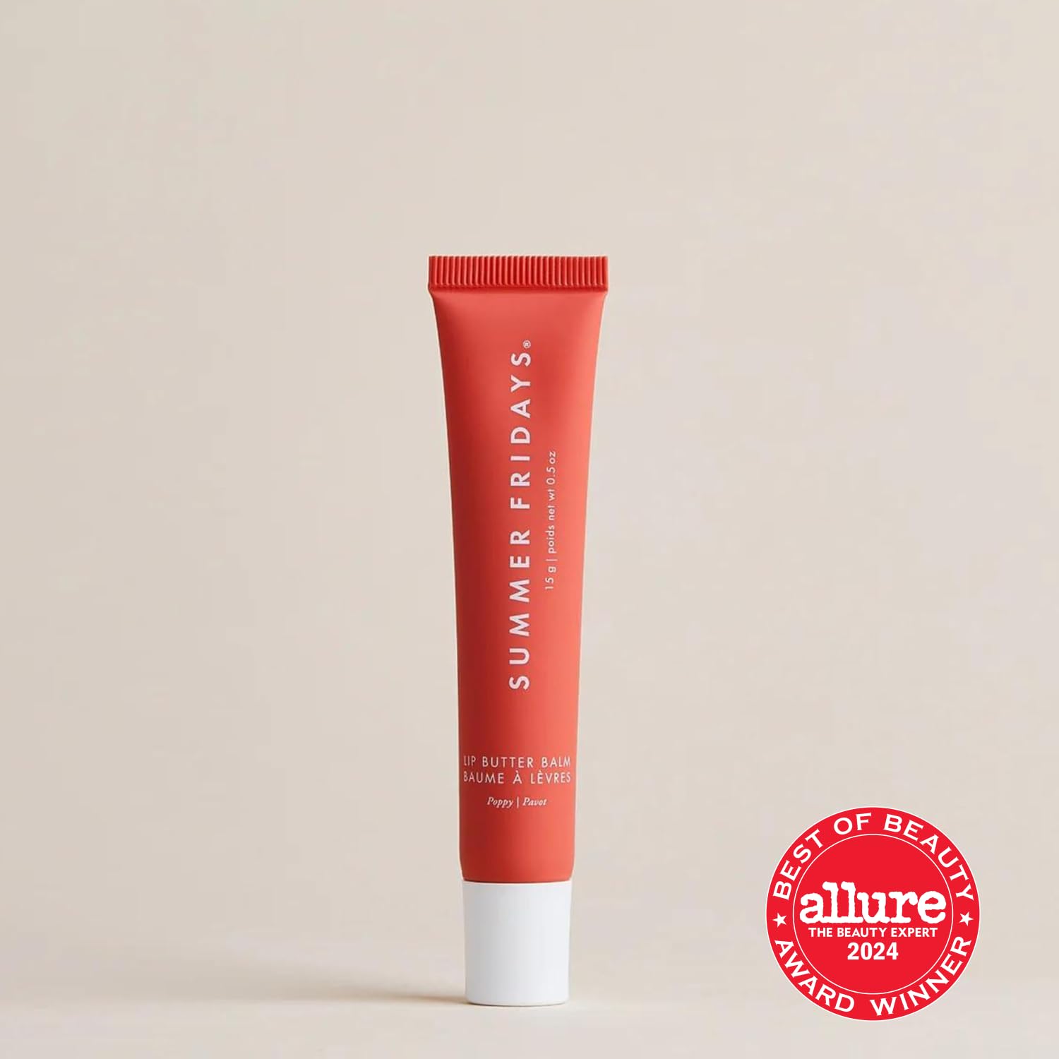 Lip Butter Balm Summer Fridays Poppy Hidratante con Manteca de Karité Vegano