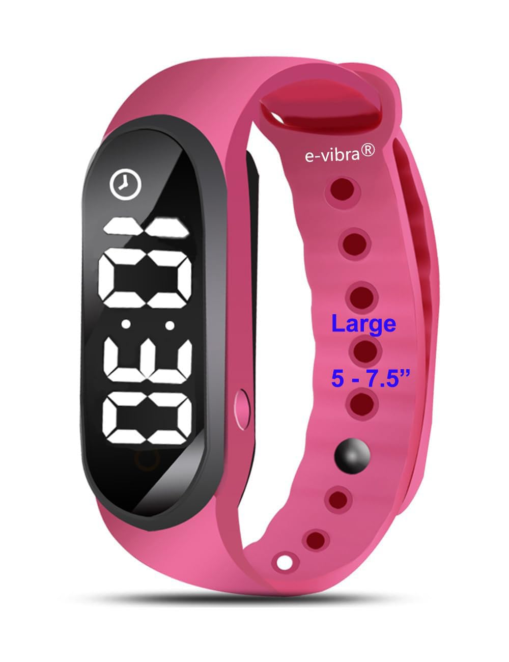 e-vibra - Reloj de entrenamiento para orinal, con alarma vibratoria silenciosa con temporizador de cuenta regresiva (rojo rosa)