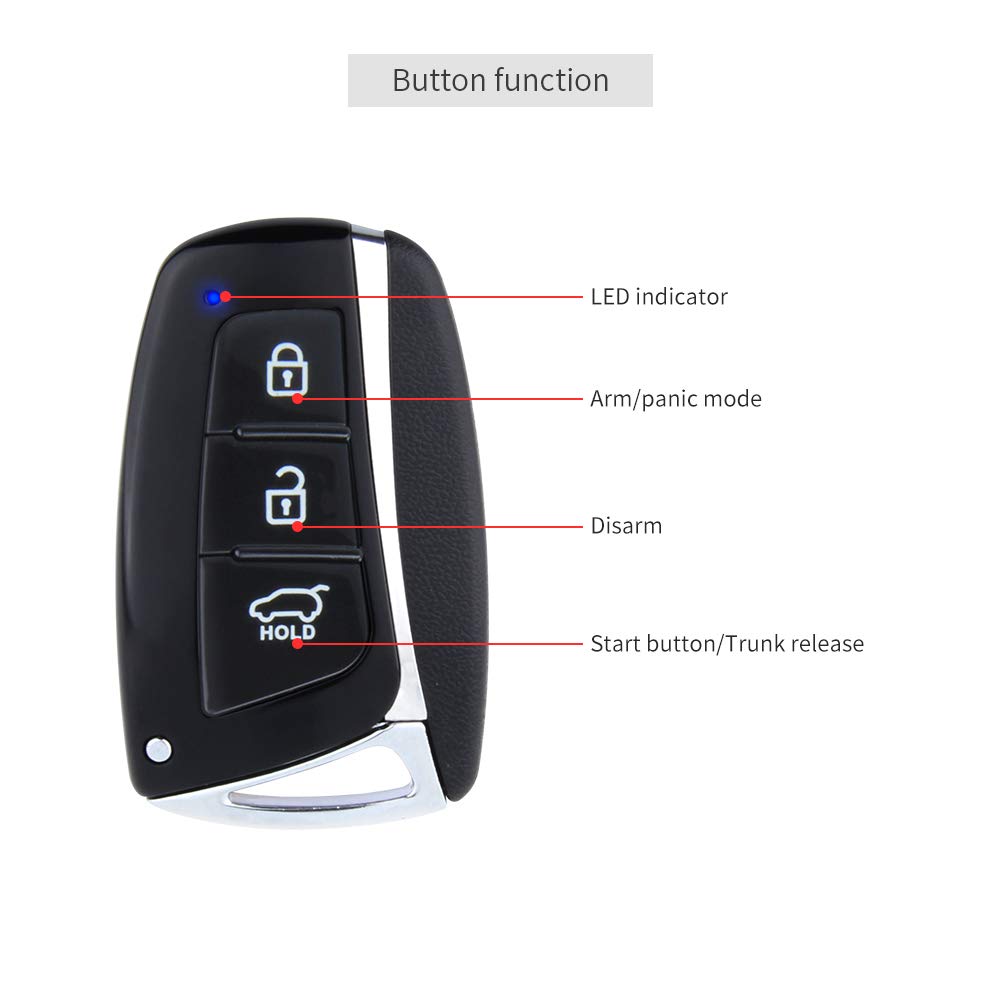 Sistema de Alarma para Coche Easyguard EC002-HY Entrada Pasiva sin Llave y Arranque Remoto
