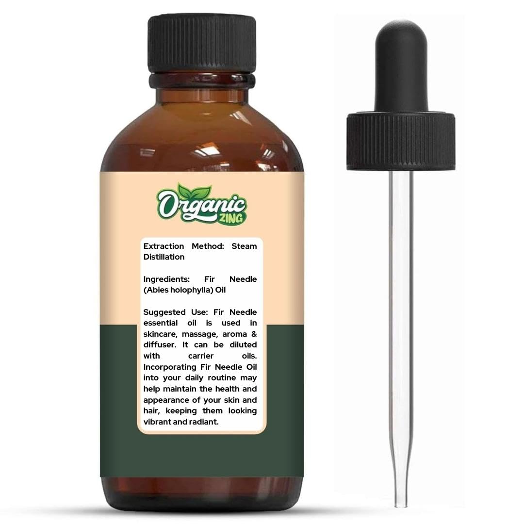 Organic Zing Fir Needle Essential Oil Pure & Natural for Skin care, Hair care, Body Care - 30ml