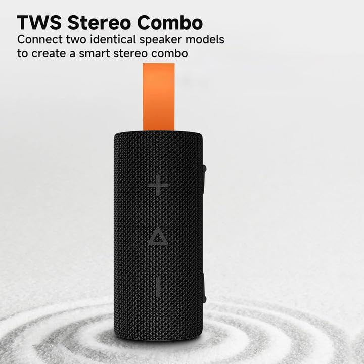Xiaomi Mini altavoz Bluetooth Bluetooth 5.4, altavoz inalámbrico de dientes azules IP67 impermeable con 10 horas de tiempo de reproducción, compatible con conexión TWS, negro