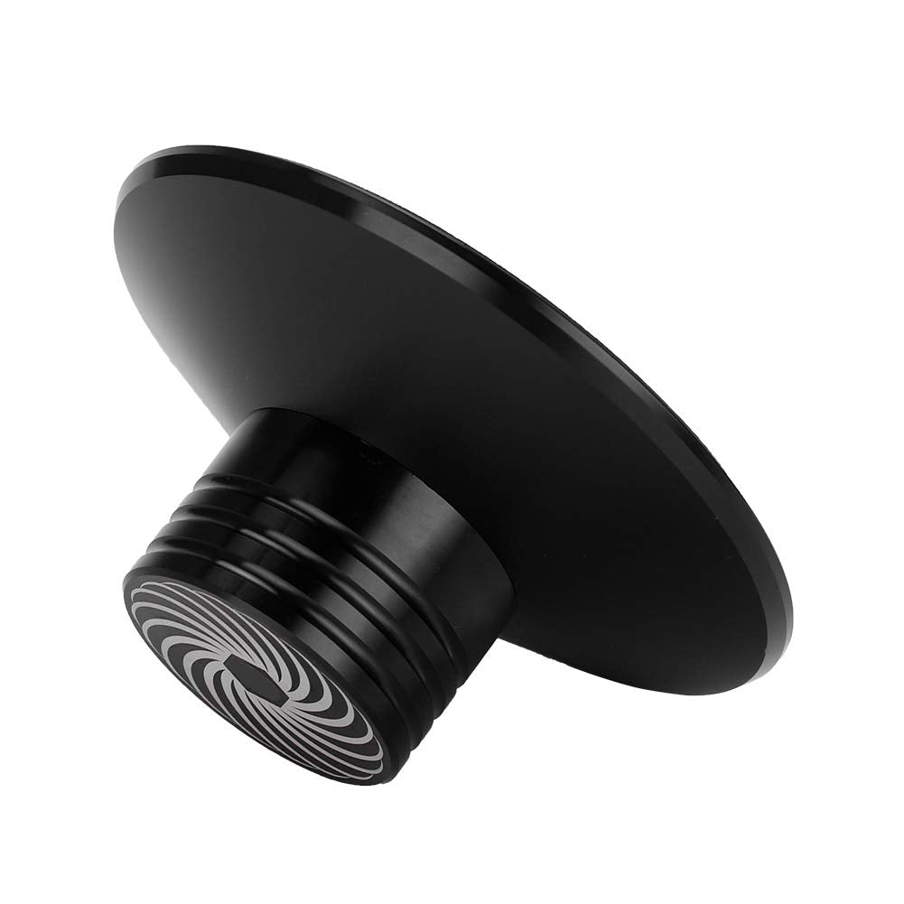 Estabilizador de Discos Alumino Negro Giratorio para LP y Vinilo