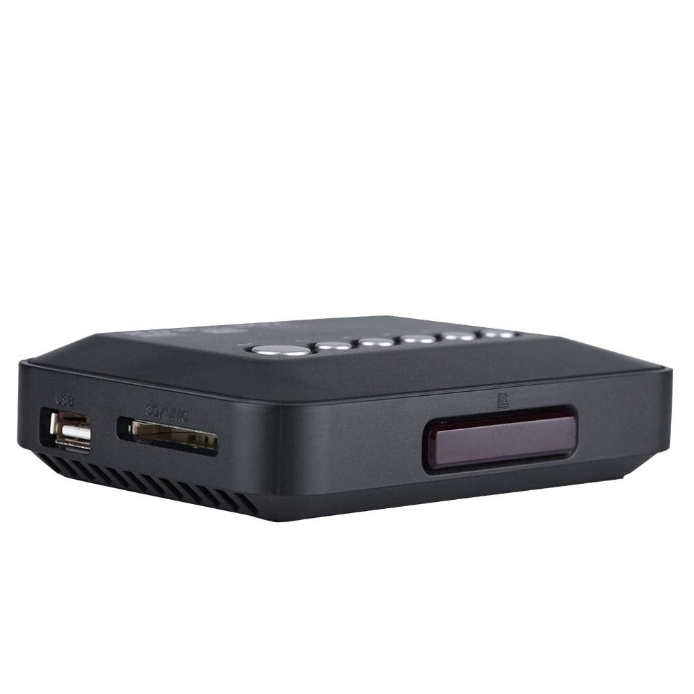 ASHATA Richer-R Media Player HDMI USB SD MMC AV TV,Reproductor Multimedia con Mando a Distancia IR(Plug US.)