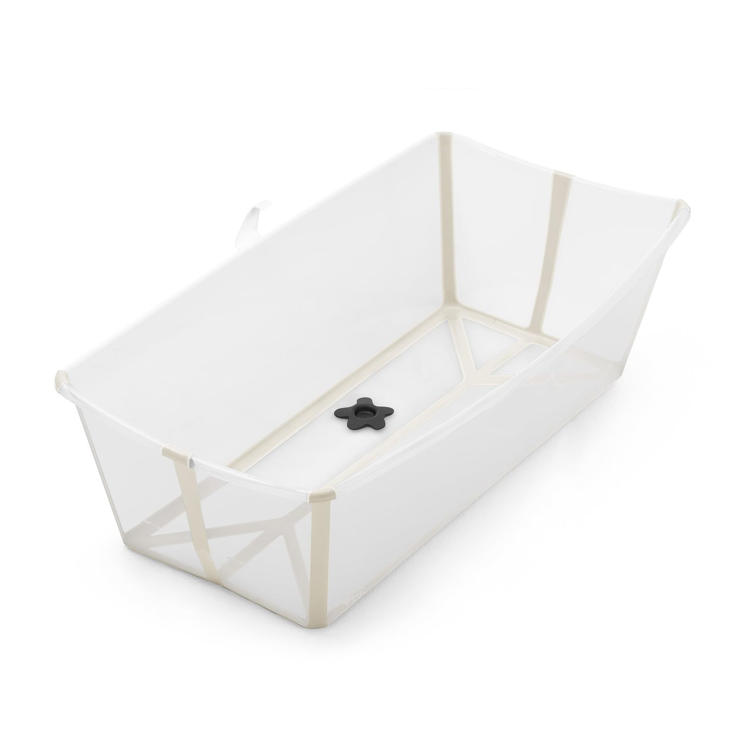 Stokke Flexi Bath X-Large, Sandy Beige - Bañera plegable para bebé - Ligera, duradera y fácil de guardar - Práctica para usar en casa o de viaje - De 0 a 6 años