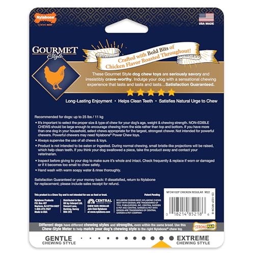 Juguete Masticable para Perros Nylabone Gourmet Wishbone Pequeño Regular
