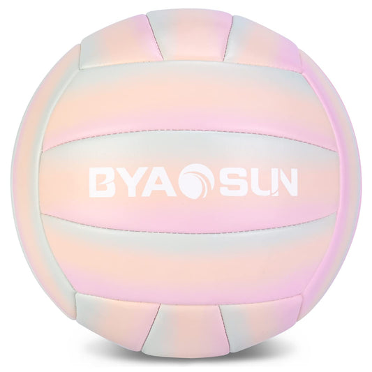 BYAOSUN - Voleibol suave oficial impermeable para playa en interiores y exteriores, talla 5, voleibol de entrenamiento para principiantes, adolescentes y adultos