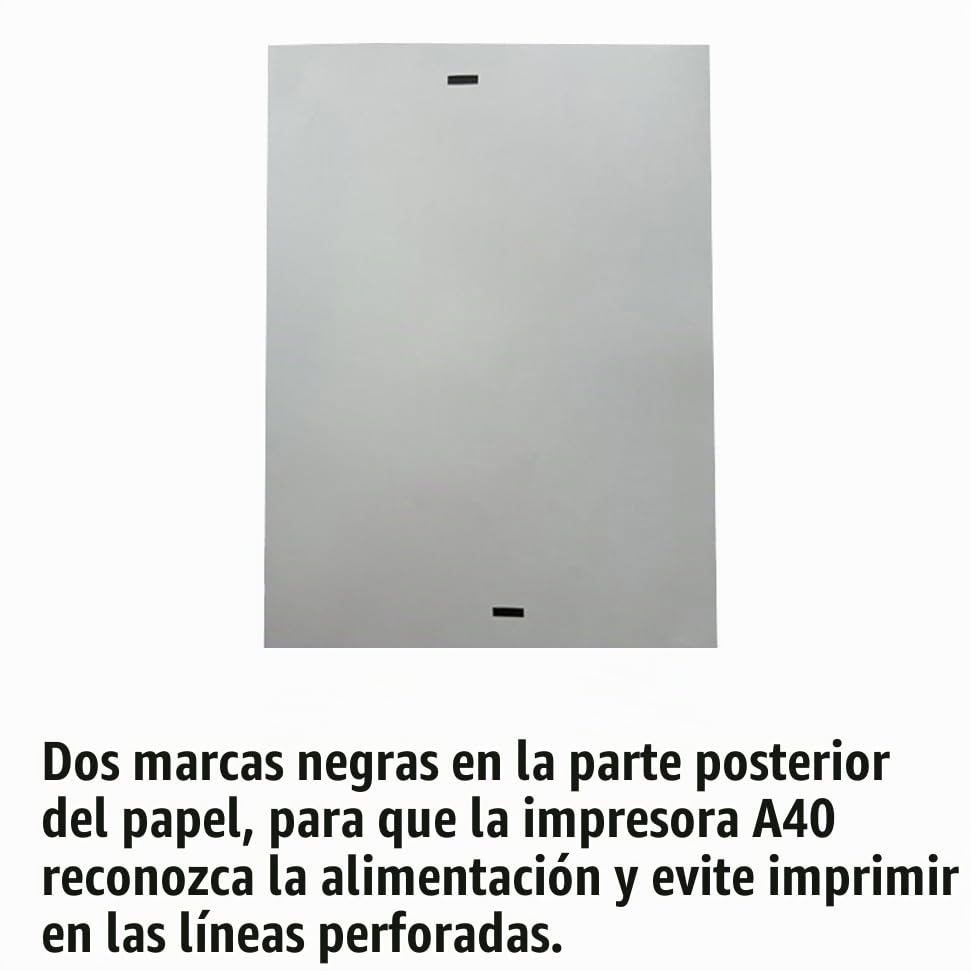 Papel Térmico IOOIOO Peripage Blanco Secado Rápido para Impresoras Térmicas (200 Páginas)
