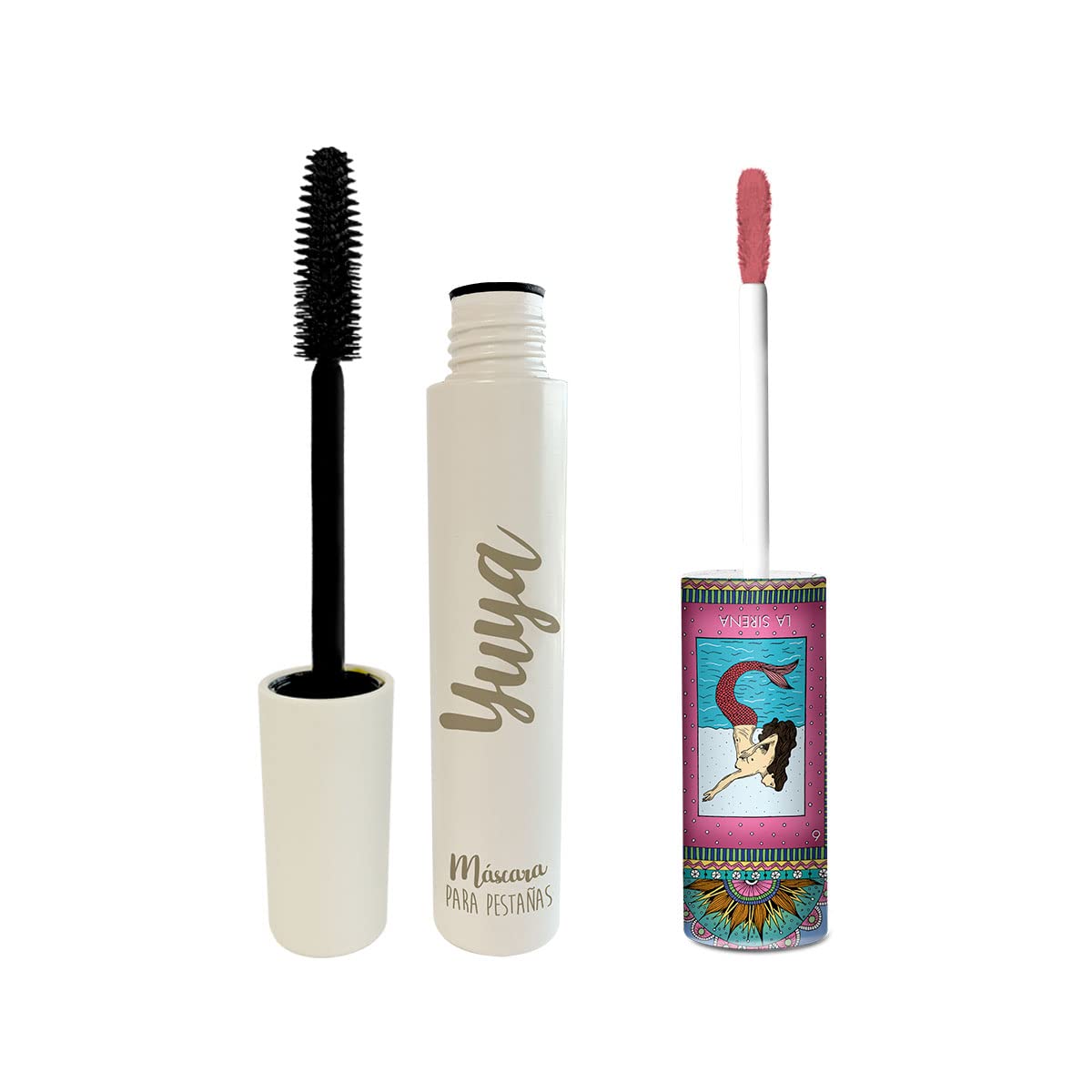 Yuya - Set máscara 10 aceites + Labial La sirena - Set de maquillaje - Voluminizador y alargador