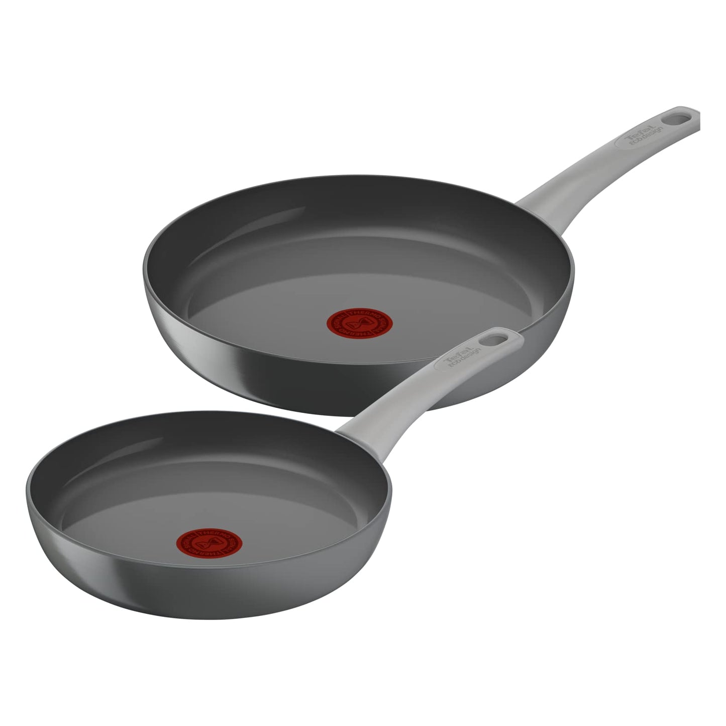 Juego de Sartenes Tefal Negro de Aluminio Reciclado con Revestimiento Antiadherente