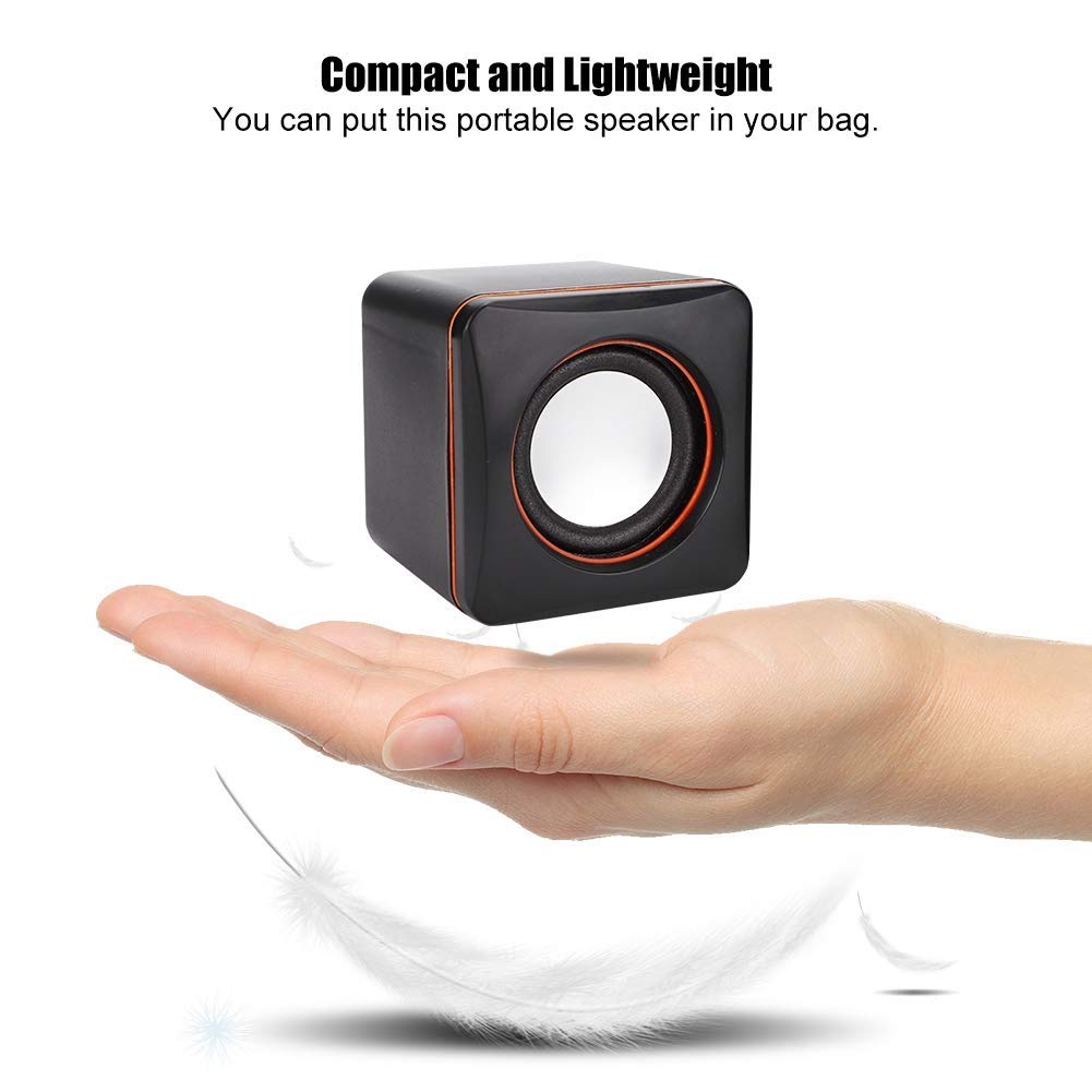 Oumij Altavoces de La Computadora Mini Cube USB Stereo 3.5mm Jack Altavoz con Cable para Computadora de Escritorio PC Portátil Altavoces Portátiles de Escritorio(Dual Track)