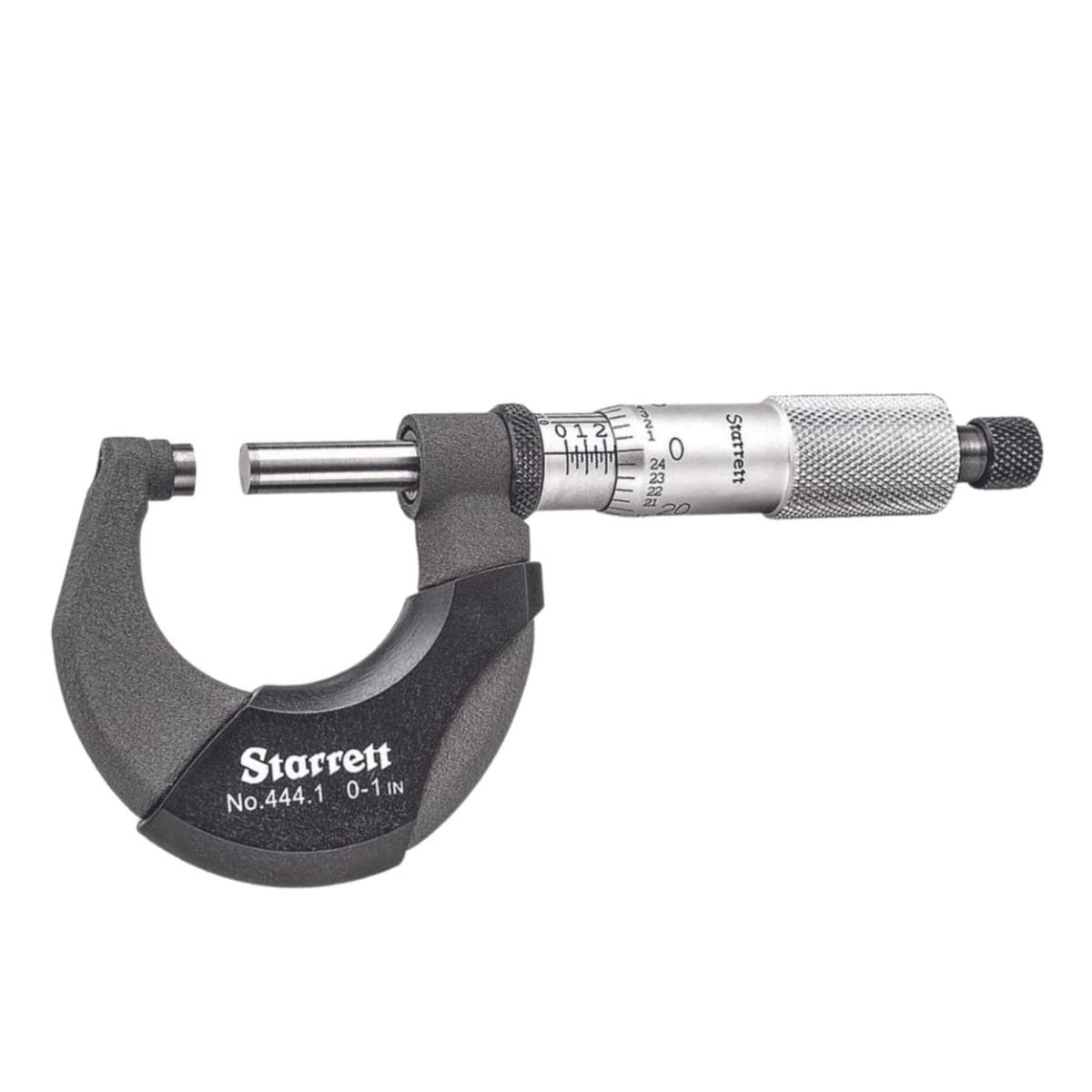 Micrómetro para Exteriores Starrett T444.1XRL-1 Negro Graduación .0001 Pulgadas
