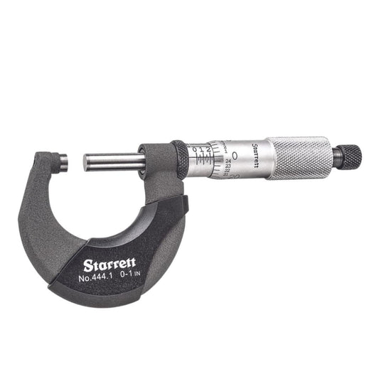Micrómetro para Exteriores Starrett T444.1XRL-1 Negro Graduación .0001 Pulgadas