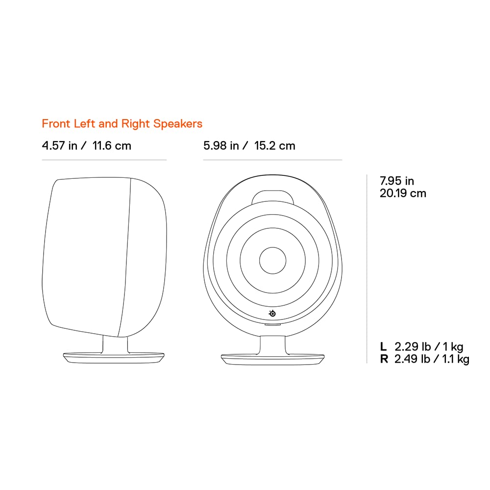 SteelSeries Arena 3 Bocinas para PC-Bocinas Bluetooth Audio inmersivo Controles en voz alta Controladores de altavoces de 4 pulgadas Cableado y Bluetooth Aux 3.5mm,altavoces audio envolvente Negro (Reacondicionado)