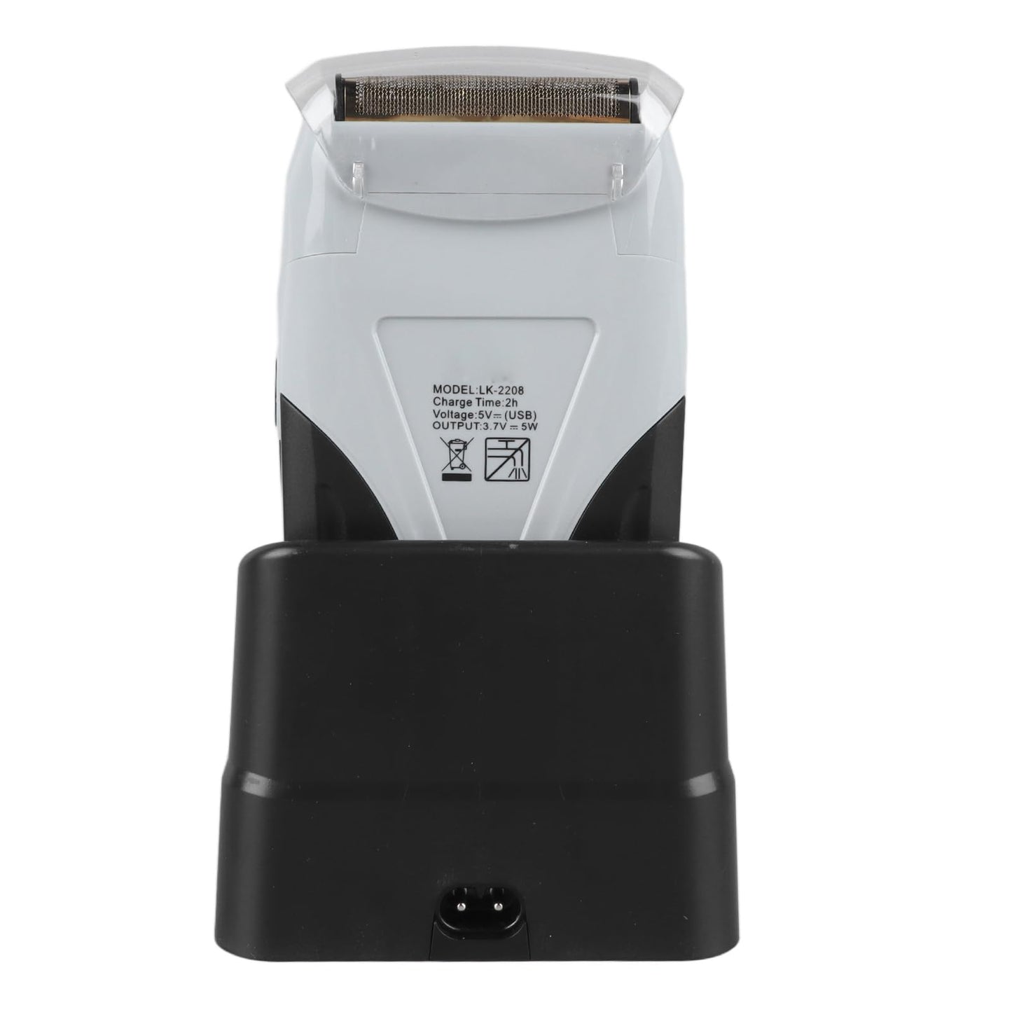 Recortadora de Barba Eléctrica, Afeitadora Inalámbrica Suave y de Poco Ruido, Flexible con Base para el Hogar para Hombres