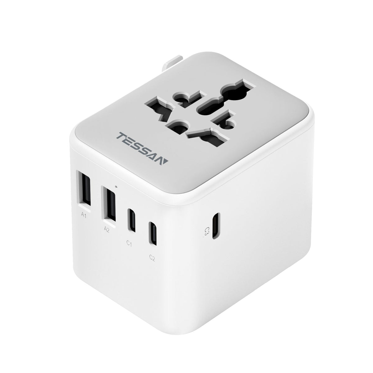Adaptador de Viaje TESSAN Gris 28W Europeo