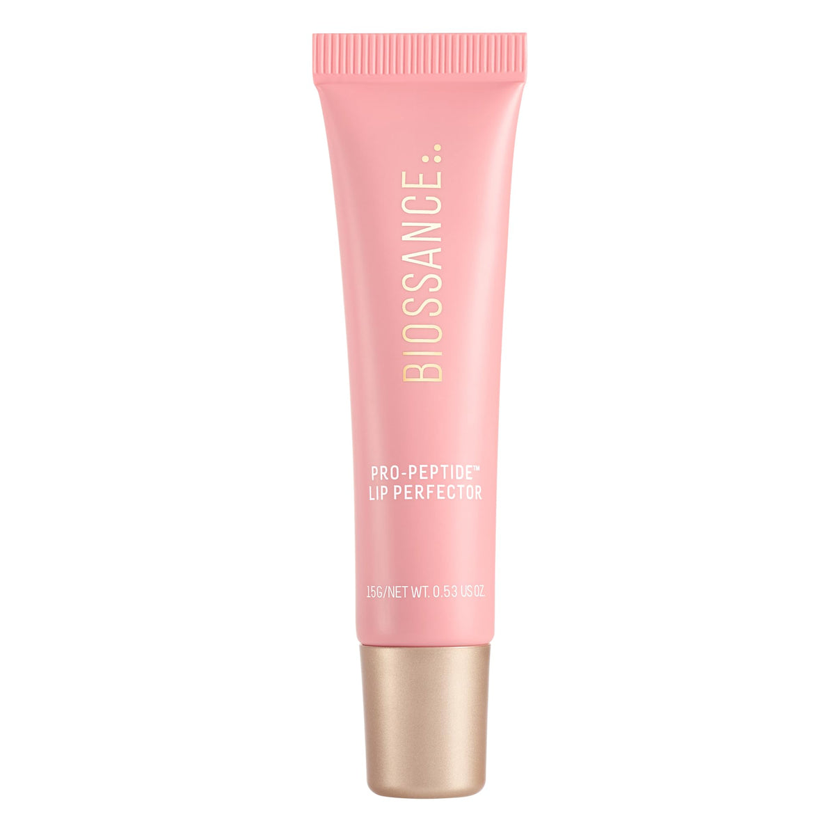 BIOSSANCE Biossance, Pro-PeptideTM Lip Perfector, tratamiento con escualano + péptidos y ácido hialurónico para labios, bálsamo labial hidratante diario para labios suaves, Blush Quartz - PINK, 1 un