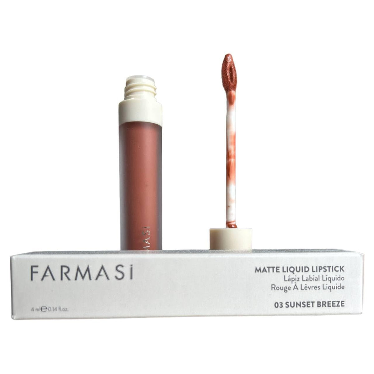 "FARMASI Pintalabios líquido mate 03 Sunset Breeze Waterproof, sin gluten, sin parabenos, 0,14 fl.oz / 4 ml", it_IT