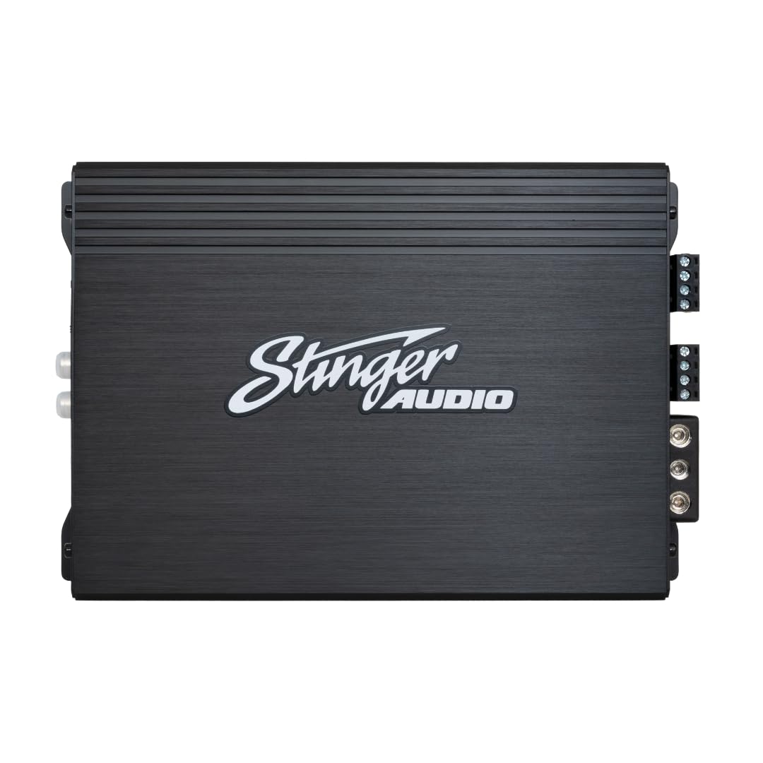 Amplificador de Audio Stinger MT-600.4 Negro compacto 4 Canales Clase D Hexfet Mosfet 1000W RMS con Filtros Cruzados