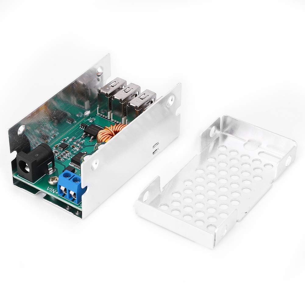 Módulo Convertidor de Voltaje de Fuente de Alimentación con 4 Salidas USB de Aluminio
