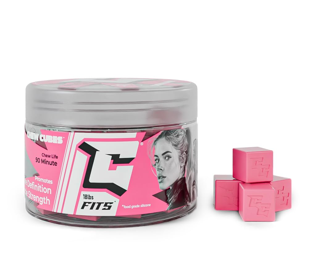 Chew Cubes ChewCubes FITS - 18 libras, 30 unidades, línea de mandíbula atlética