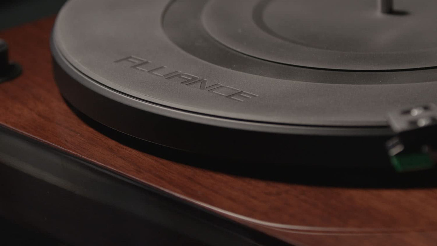 Tapete Giratorio Fluance Negro Diseño de Silicona Grado Audiófilo para Reproductores de Vinilo