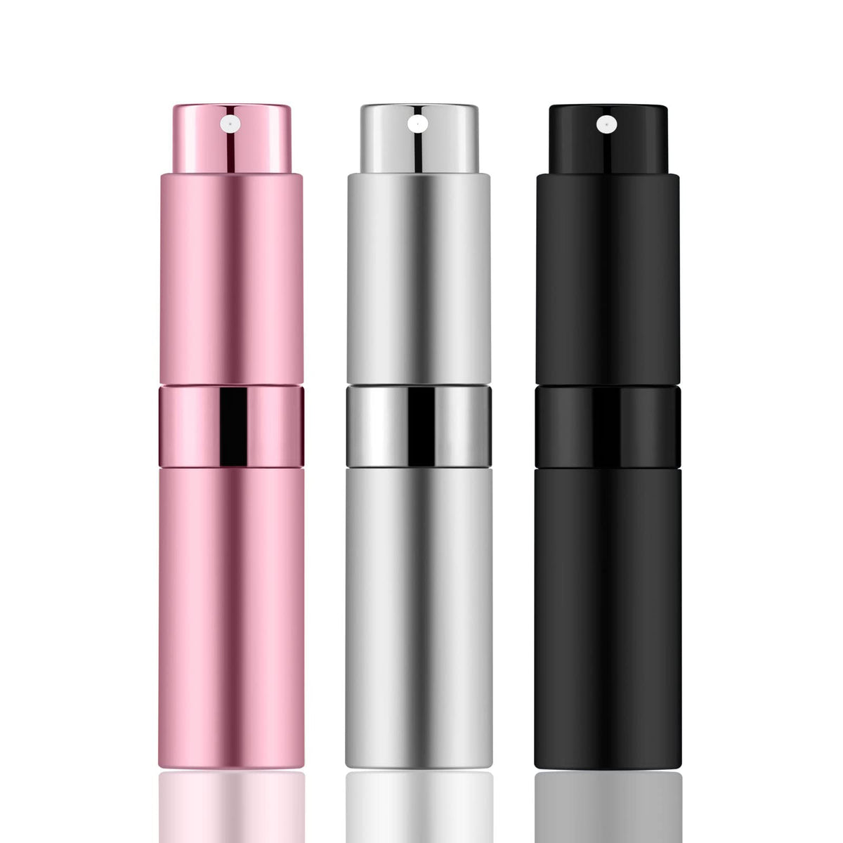 Mozzafiato 8ml Portable Mini Perfume Atomizer Botellas Vacías Recargable Spray Botella de Bolsillo Viaje Perfume Botellas para Colonias, 3PCS/Mix Colors B, 9 Piece Set,