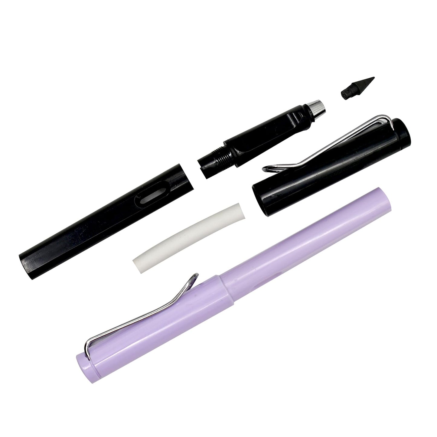 Lopenle - 12 lápices de colores eternos infinitos para colorear para siempre sin tinta con 12 puntas reemplazables, lápiz mágico para la escuela, oficina, uso profesional