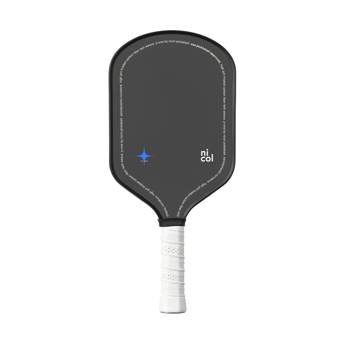 Paleta de Pickleball Nicol Pickleball Alargada Fibra de Carbono Japonesa Premium para un Giro y Control perfectos para Hombre y Mujer