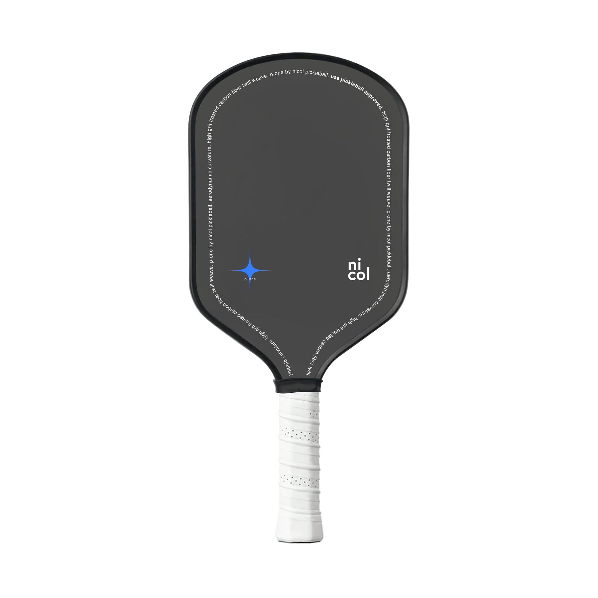 Paleta de Pickleball Nicol Pickleball Alargada Fibra de Carbono Japonesa Premium para un Giro y Control perfectos para Hombre y Mujer