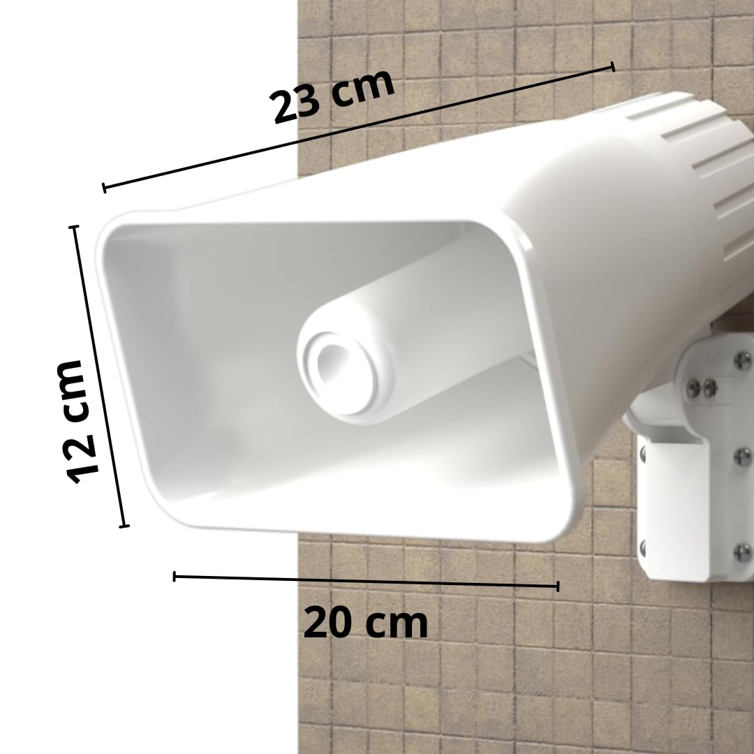 Clicklife - Sirena Alarma Vecinal 30W con 1 Control Remoto Sonido Potente de 100 m (229 dB) | Seguridad para Casa Negocio Escuela Fácil de Instalar Resistente al Clima con Frecuencia de 433 MHz