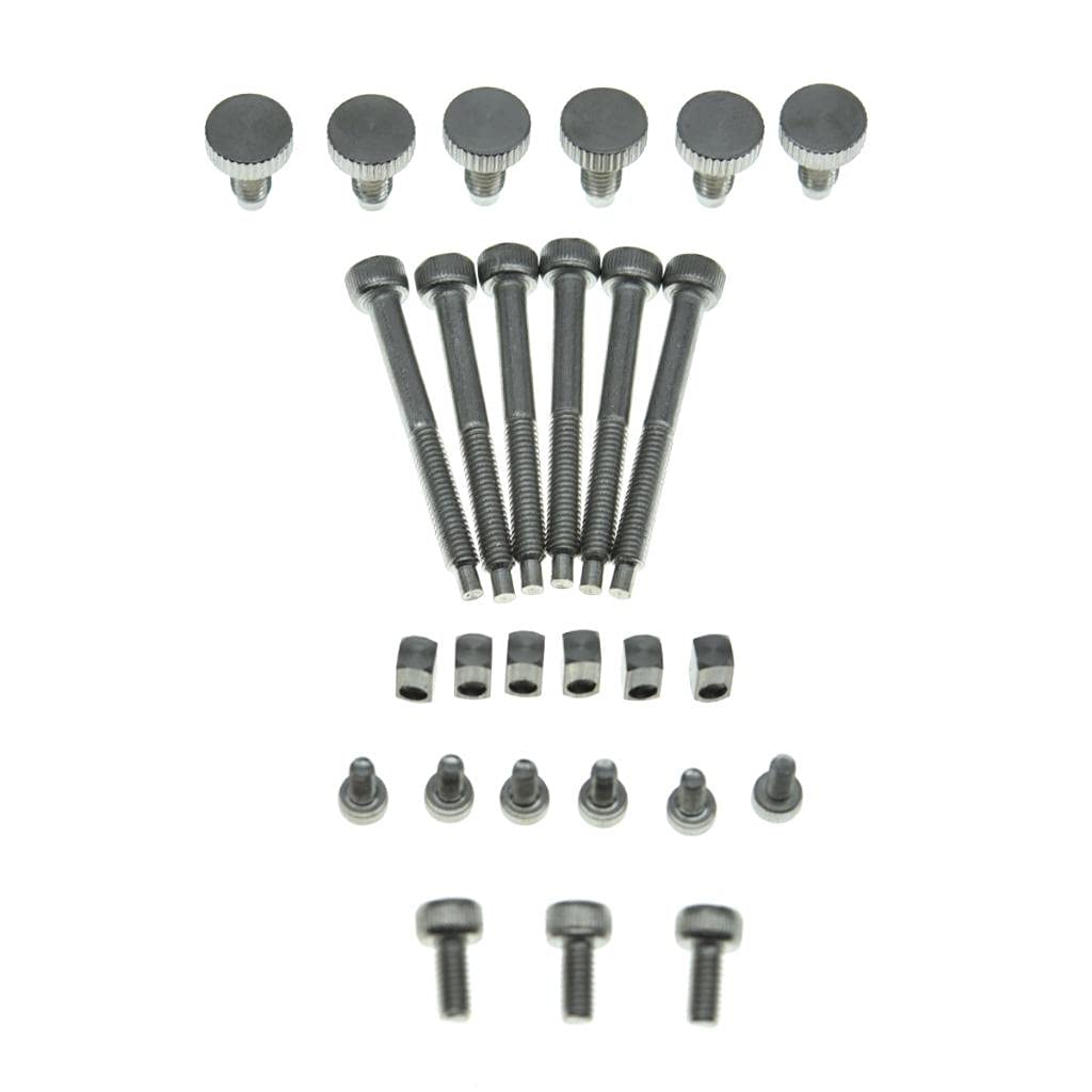 KAISH - Juego de tornillos de afinación finos de acero inoxidable con bloque de inserción de cadena, tornillos de montaje de sillín y tornillos de bloqueo para bicicletas de carretera