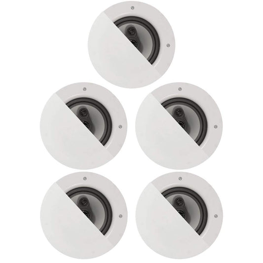 Juego de 5 Altavoces de Techo en Blanco CSic64 Acústico de 6.5 Pulgadas para Cine en Casa