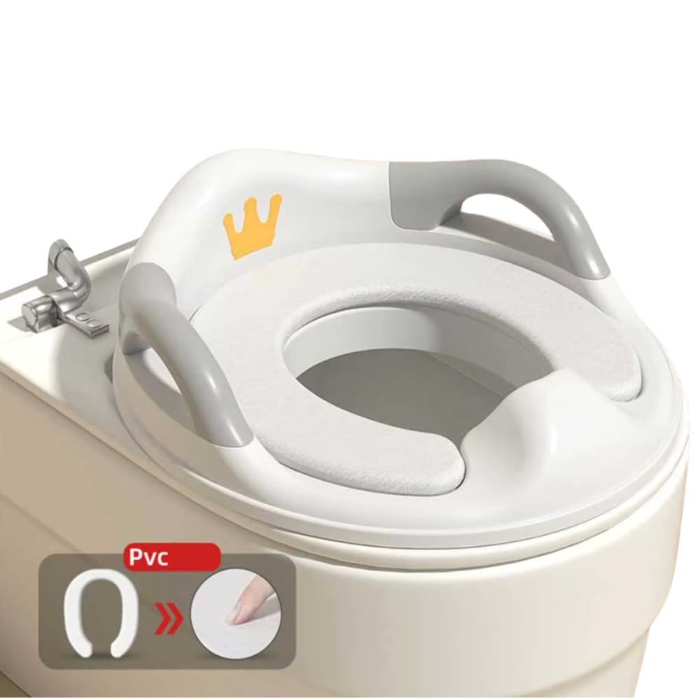 Dear Mia Little Liz | Asiento Entrenador Ajustable Portátil para Inodoro para Niños y Niñas | Reductor Baño Infantil (Blanco)