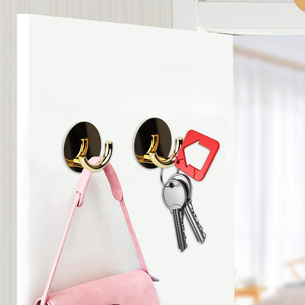 Gancho Colgante Acero Inoxidable Dorado para Puerta y Pared Cocina y Baño