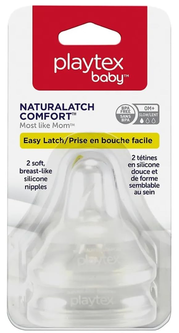 Biberón Playtex Baby NATURALATCH Transparente Flujo Lento 2 Unidades
