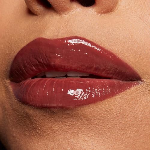 NYX Professional Makeup, LIP IV Gloss Serum Hidratante, Tono: Mocha Me Wet. Tinta de Labios hidratante con alto pigmento infusionado con agua de coco y magnesio. Fórmula vegana.