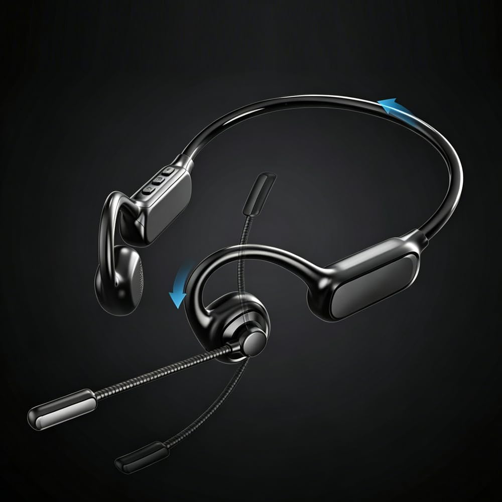 Auriculares Bluetooth AYI Conducción Abierta con Micrófono Giratorio 270° ENC para Oficina