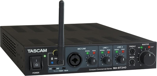 Amplificador de Mezcla TASCAM Bluetooth 240 W para Espacios Comerciales e Instituciones