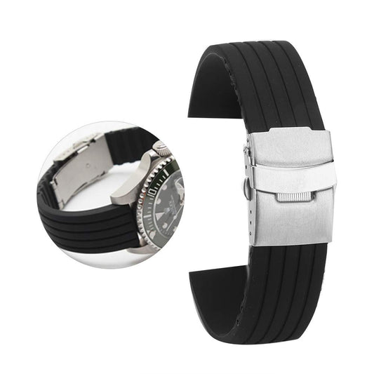 Pbzydu Banda de Reloj de Silicona, Accesorio de reemplazo de Correa de Reloj Ajustable Universal(18mm)