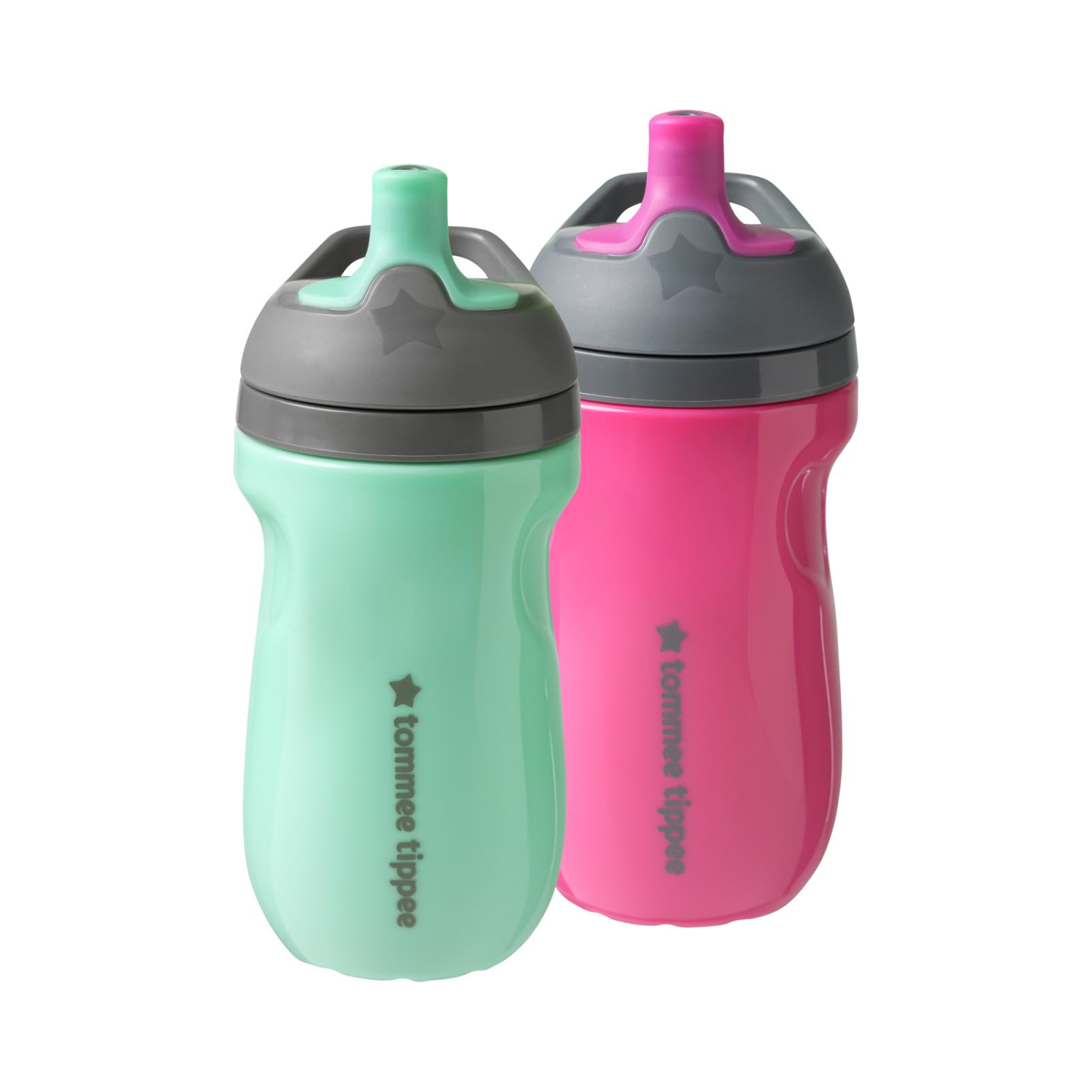 Botella de Agua Tommee Tippee con Asa para Niños Pequeños 12 m+ 2 Unidades