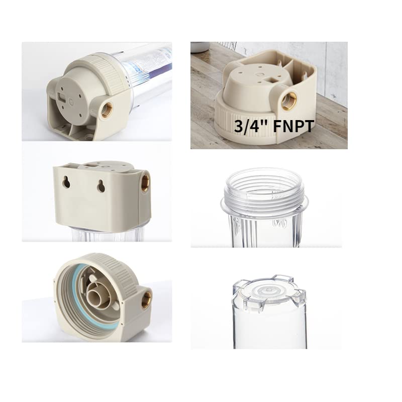 Purificador de Agua Prefiltro con Filtro de Sedimentos 10 Pulgadas Repuestos para Hogar Grifo Pozo