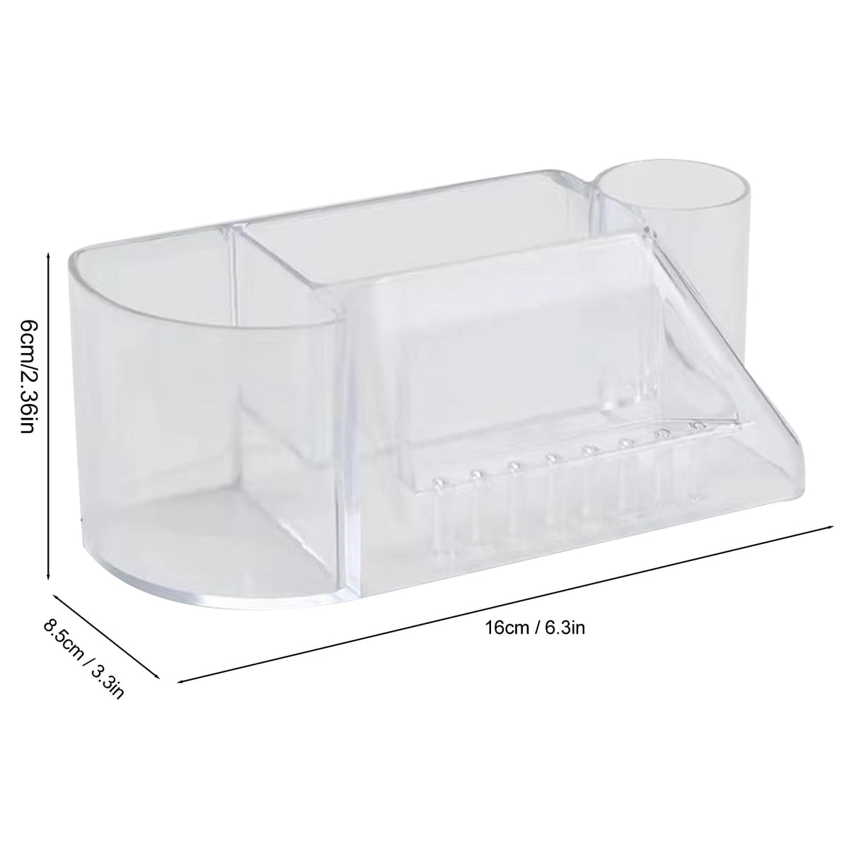 Organizador de Uñas Profesional, Caja de Soporte para Taladro, 8 Agujeros para Brocas