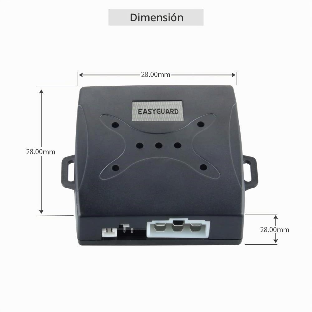 Sistema de Alarma de Auto EASYGUARD EC004 Negro con Arranque por Botón Rfid Smart y Keyless Go para la mayoría de los coches DC12V
