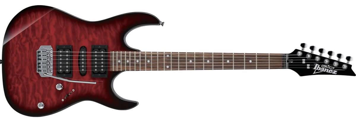 Ibanez GRX70QA Electric guitar 6strings Rojo - Guitarra (6 cuerdas, 0.229 mm (0.00900"), 0.279 mm (0.0110"), 0.406 mm (0.0160"), 0.61 mm (0.0240"), 0.813 mm (0.0320"))