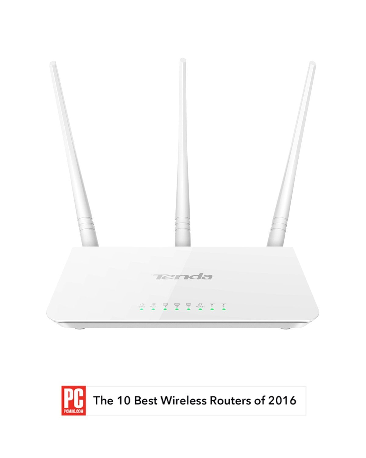 Tenda F3 N300 Router Inalámbrico WiFi, 3 Antenas de 5 dBi, 300 Mbps a 2.4 GHz, Chip Broadcom, Control Ancho de Banda, WPS, 1x Puerto WAN 10/100 Mbps 3 x Puertos LAN 10/100, Blanco