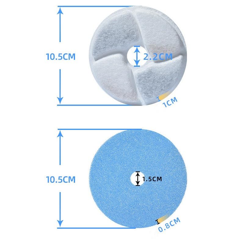 Filtros Fuente Mascotas 5 Piezas Repuesto para Gatos y Perros