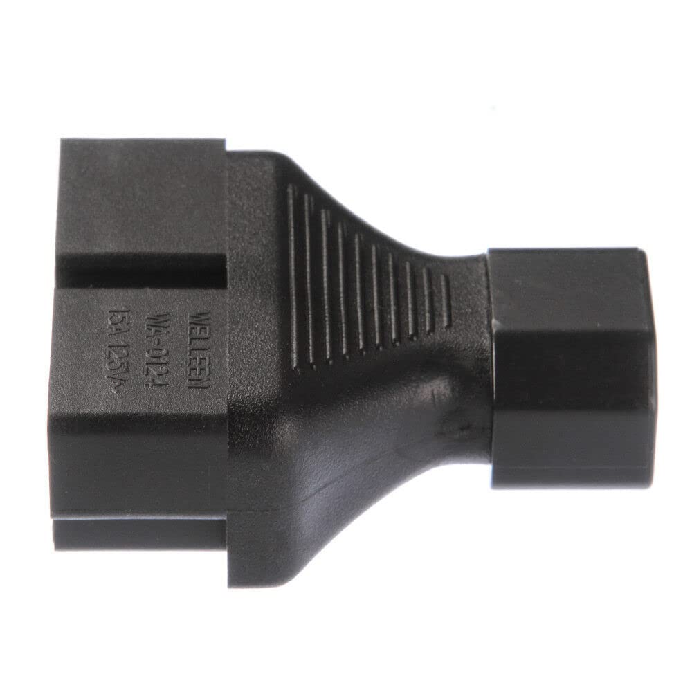 Adaptador de Corriente Divisor Toptekits Negro C14 a 2 x Nema 5-15R 3 Pines