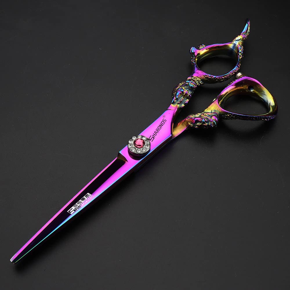 Tijeras de corte de pelo, tijeras profesionales de peluquería de 6 pulgadas, uso doméstico para hombre, mujer, adultos, niños(6-inch cutting-B)